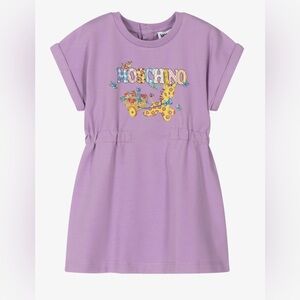 Moschino Kids Baby cotton-blend dress Lilac